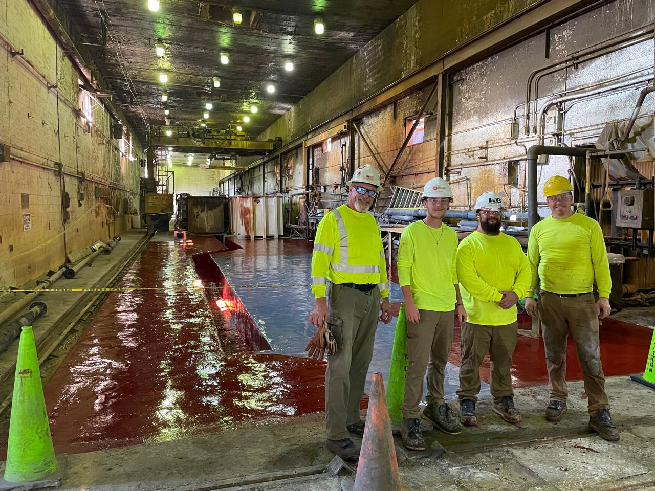 KB Coatings crew at completed Liberty Steel containment repair project